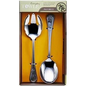 Towle Palm Breeze 2 Pc Premiums Stainless Steel Serving Fork & Spoon Set NIB